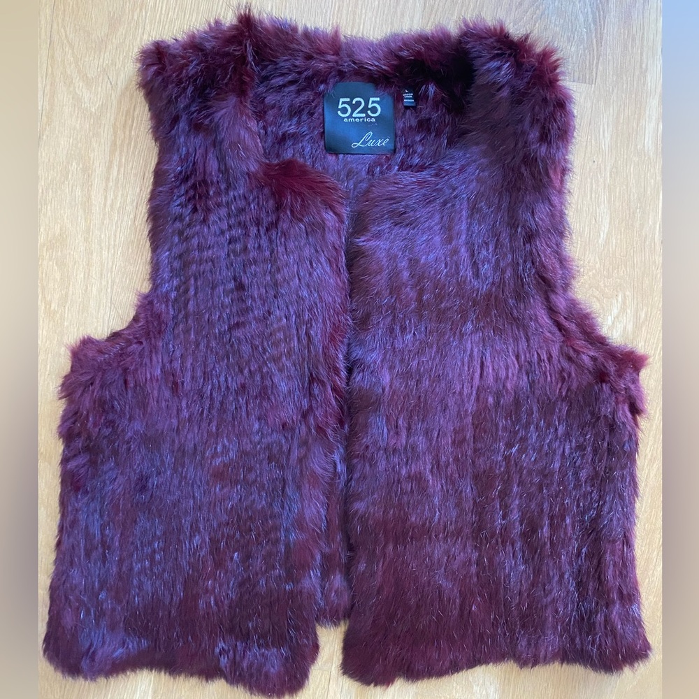 525 America rabbit fur vest